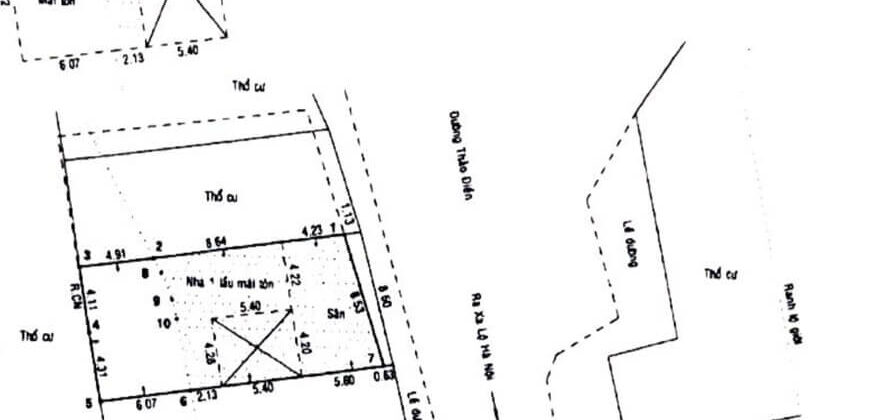 Bán nhà mặt tiền Thảo Điền