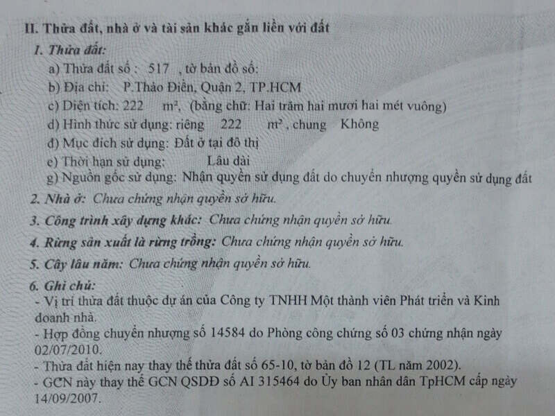 Đất Thảo Điền Quận 2 : giá bán các lô tháng 6 97 Đất Thảo Điền Quận 2 : giá bán các lô tháng 6 tại – Nhà Đất Sài Gòn | Biệt thự Thảo Điền Quận 2