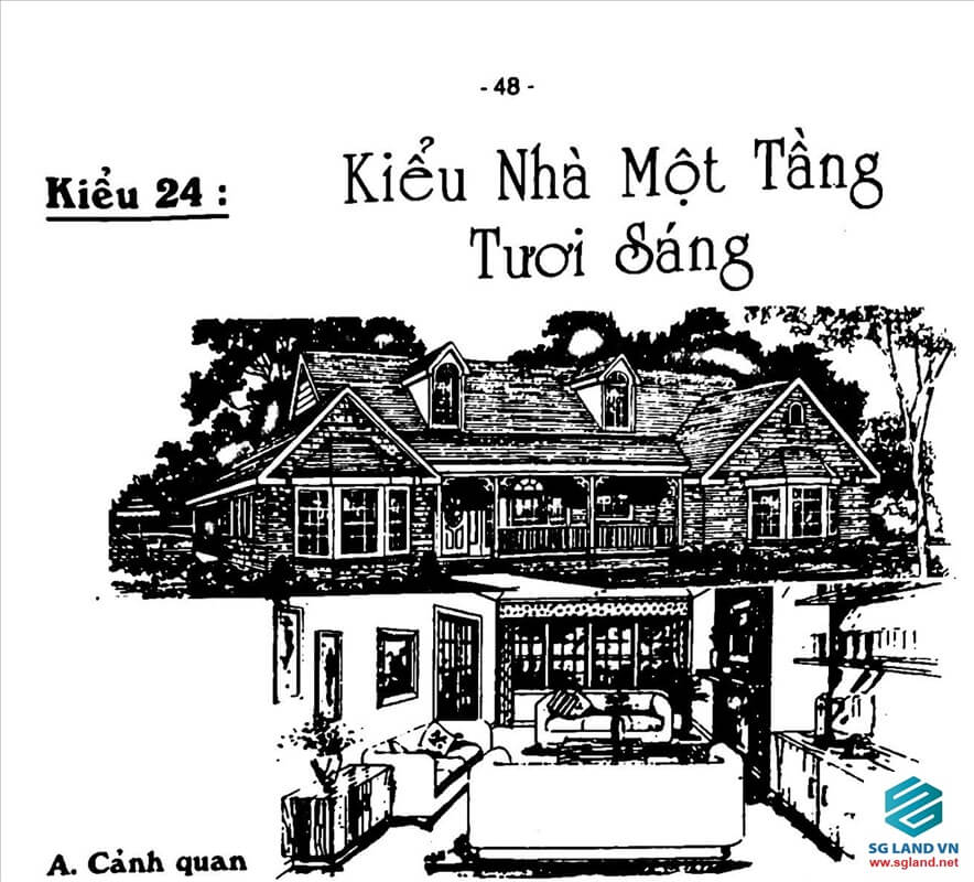 Mẫu nhà biệt thự 1 tầng